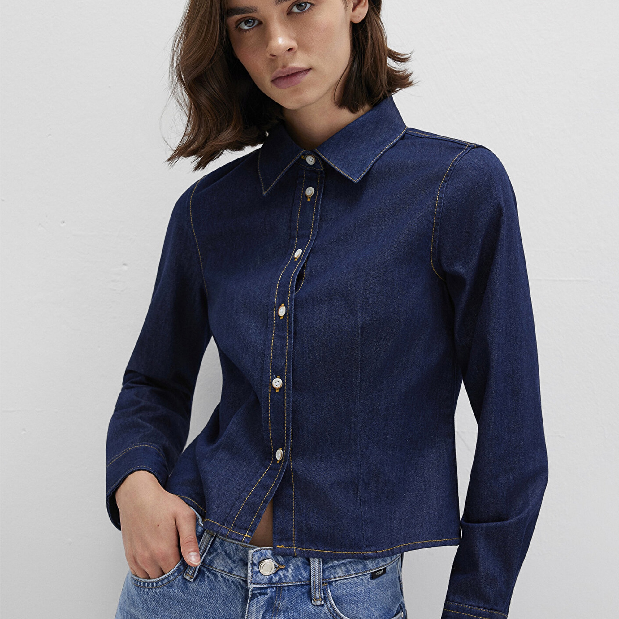 Mavi Mavi Gömlek Slim Fit / Dar Kesim 1211178-85481