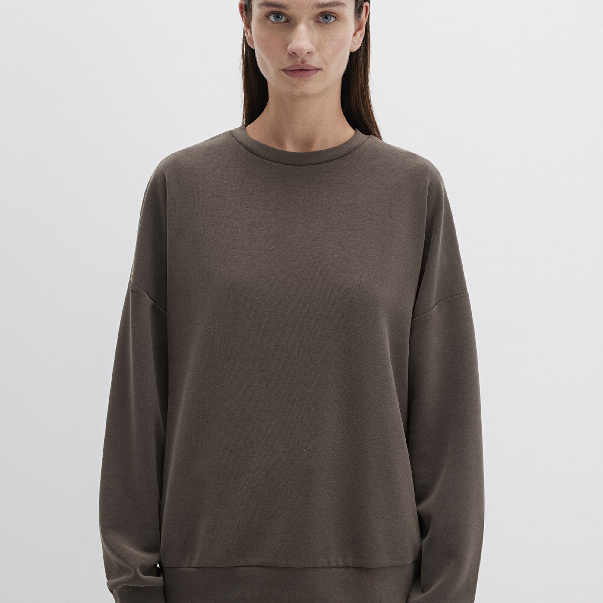 Mavi Lux Touch TENCEL TM Modal MavKahverengi Sweatshirt 168837-90707