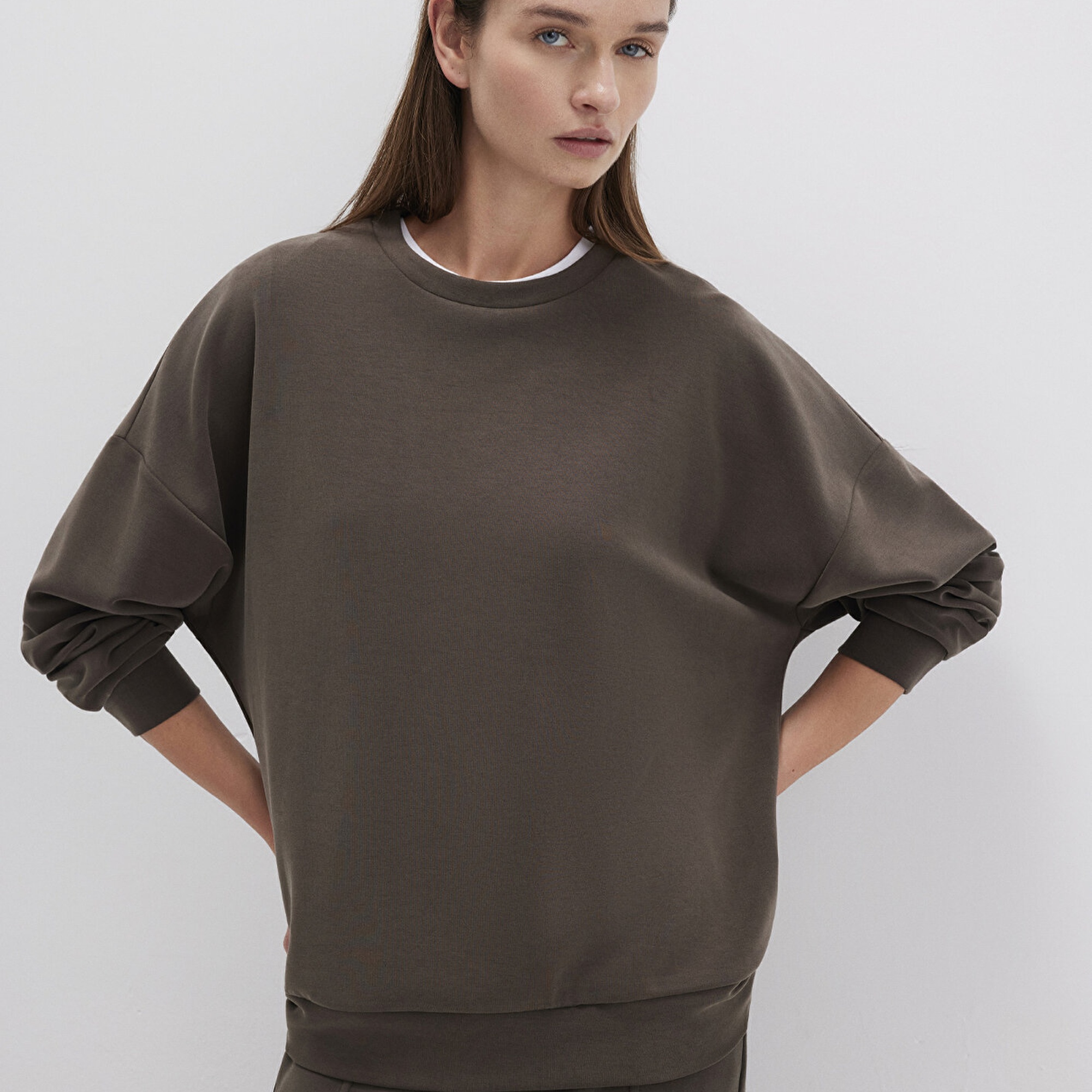 Mavi Lux Touch TENCEL TM Modal MavKahverengi Sweatshirt 168837-90707