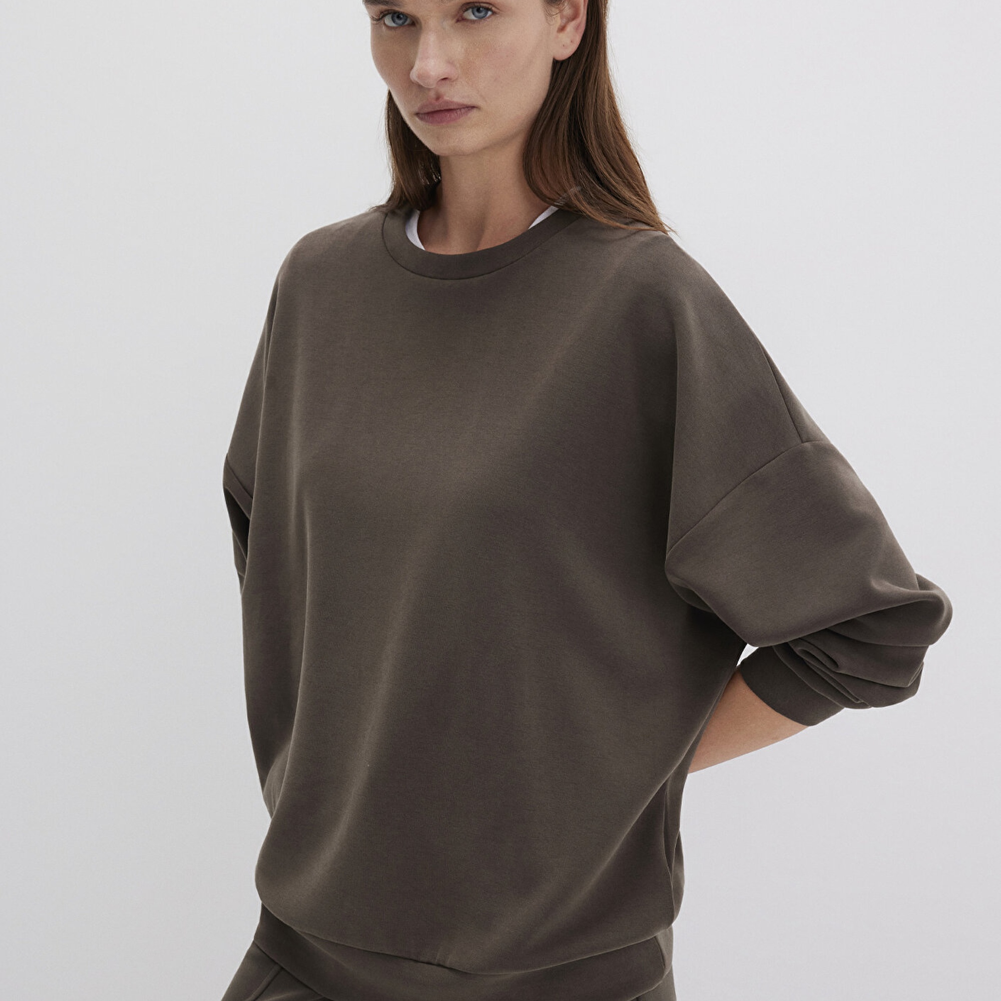 Mavi Lux Touch TENCEL TM Modal MavKahverengi Sweatshirt 168837-90707