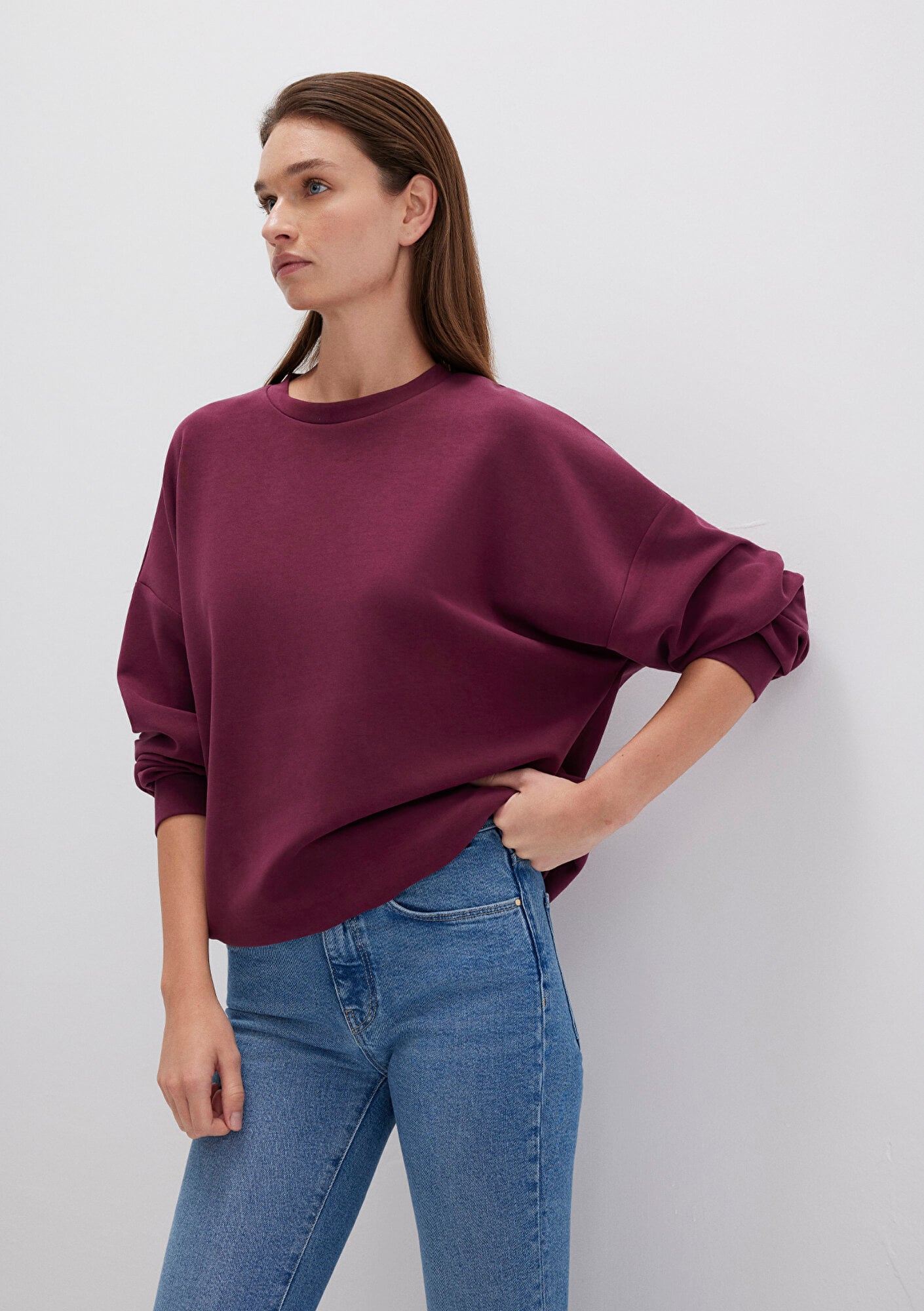  Mavi Lux Touch TENCEL TM Modal Bordo Sweatshirt 168837-70426