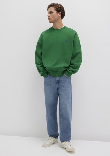  Mavi Bisiklet Yaka Yeşil Sweatshirt 0S10415-85916