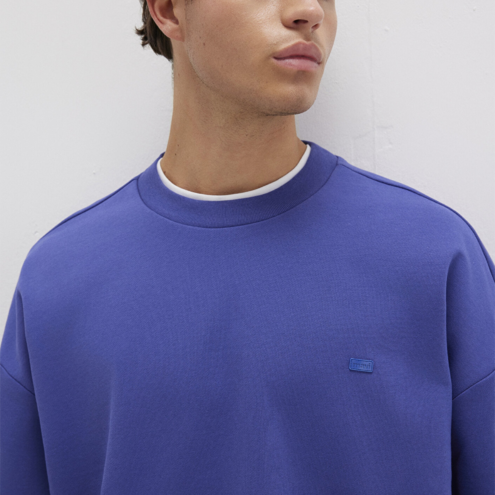 Mavi Bisiklet Yaka Mavi Sweatshirt 0S10415-70695