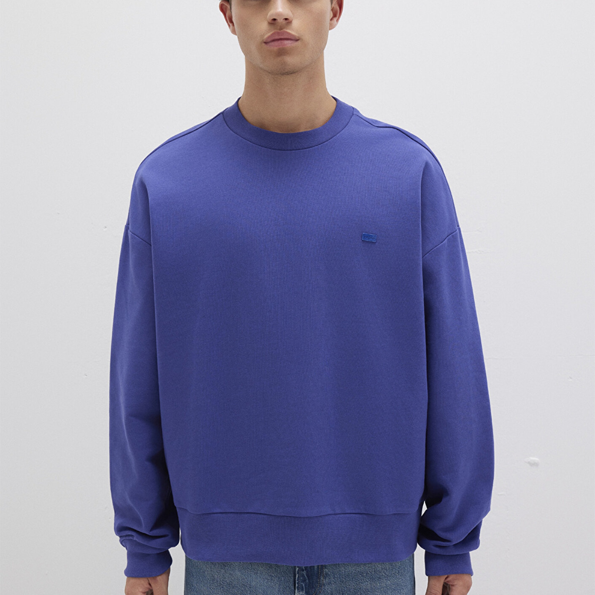 Mavi Bisiklet Yaka Mavi Sweatshirt 0S10415-70695