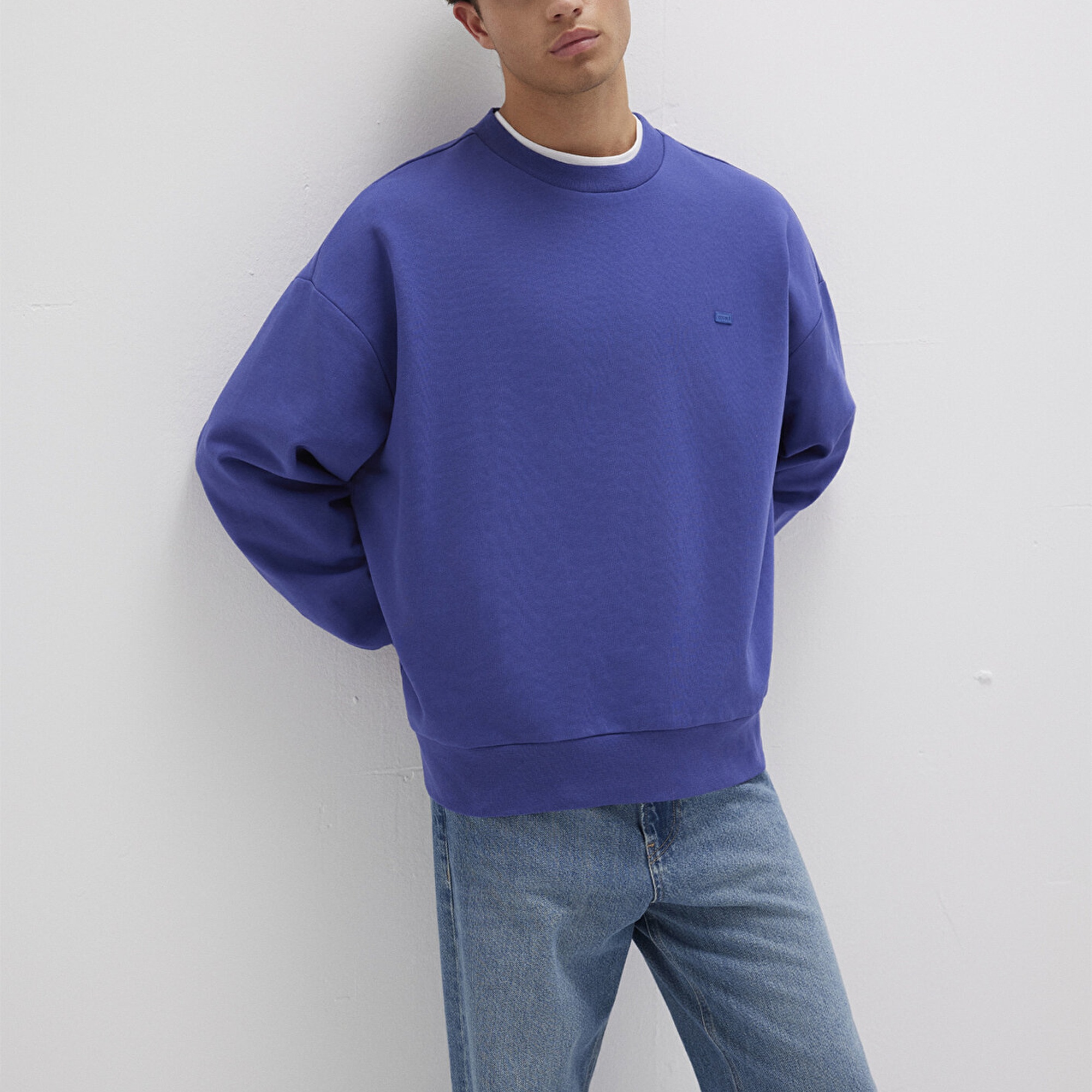 Mavi Bisiklet Yaka Mavi Sweatshirt 0S10415-70695