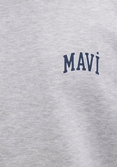  Mavi Mavi Logo Baskılı Gri Sweatshirt 0611716-80018
