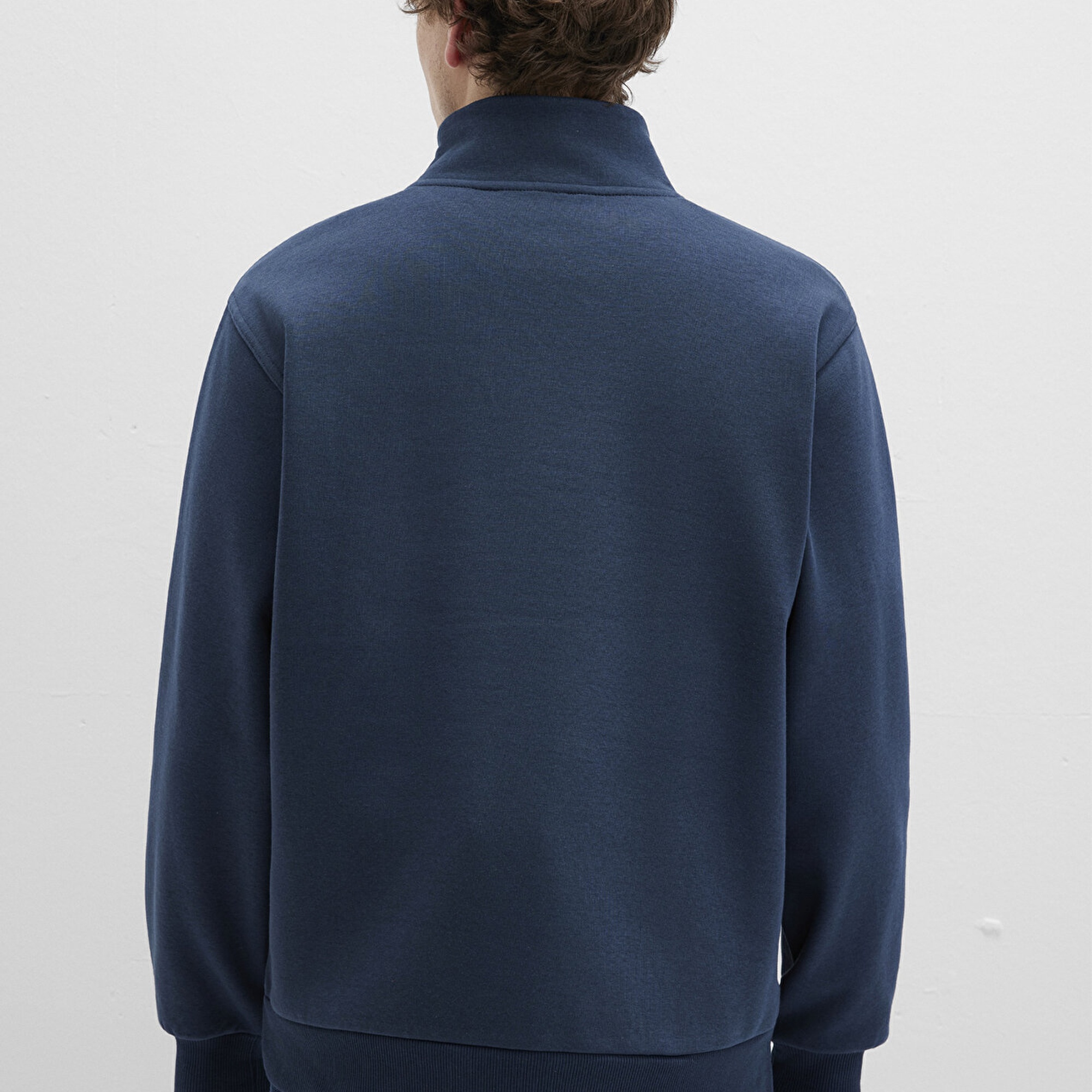 Mavi Yarı Fermuarlı Lacivert Basic Sweatshirt 0S10278-70490