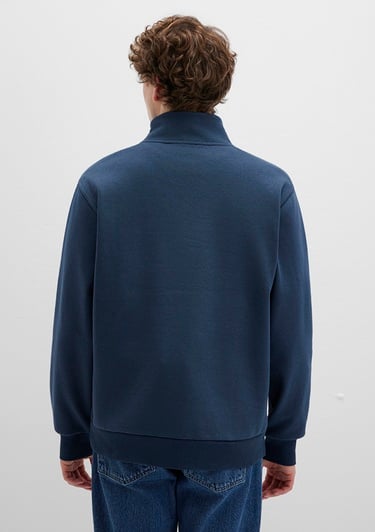  Mavi Yarı Fermuarlı Lacivert Basic Sweatshirt 0S10278-70490