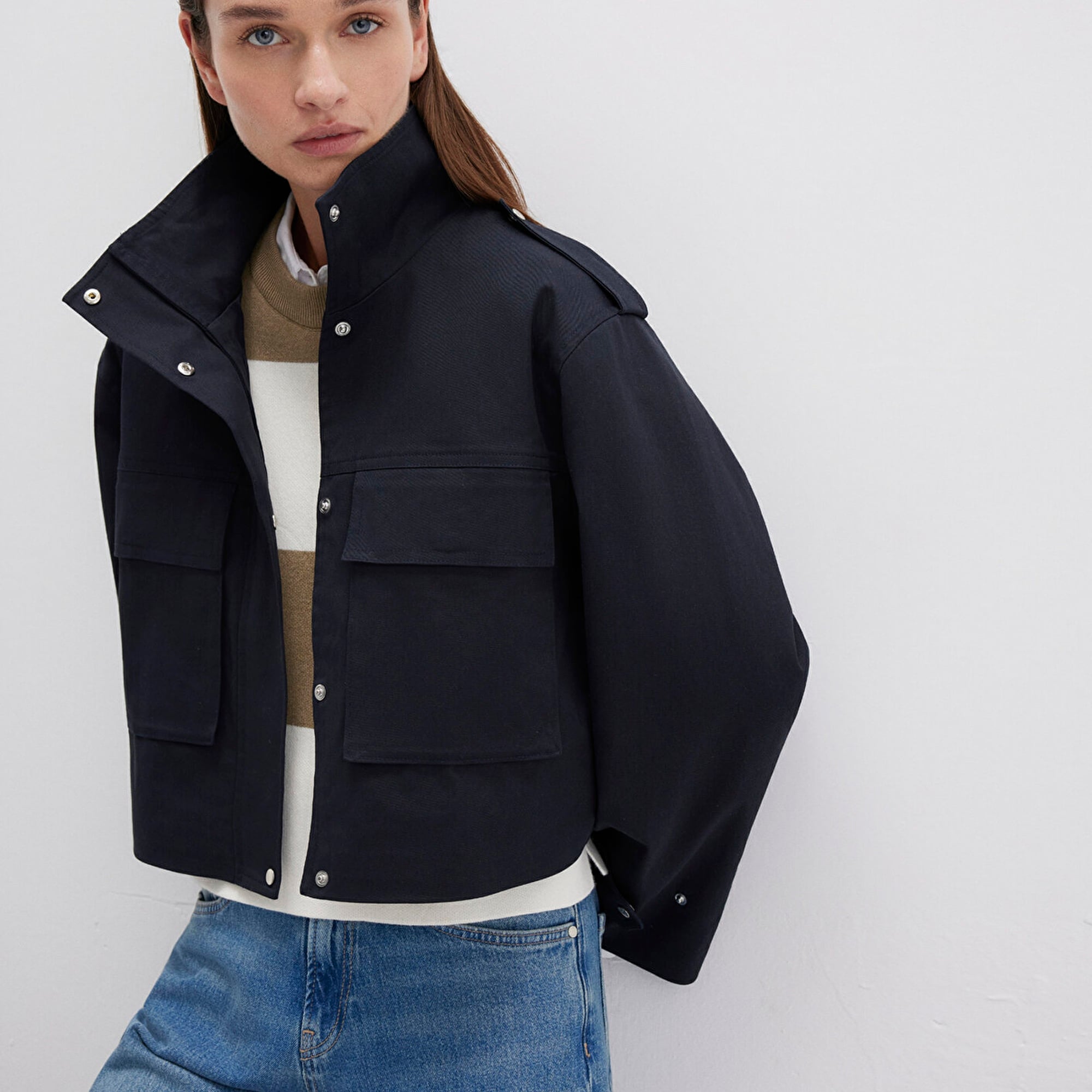 Mavi Lacivert Ceket Oversize / Geniş Kesim 1110708-70497