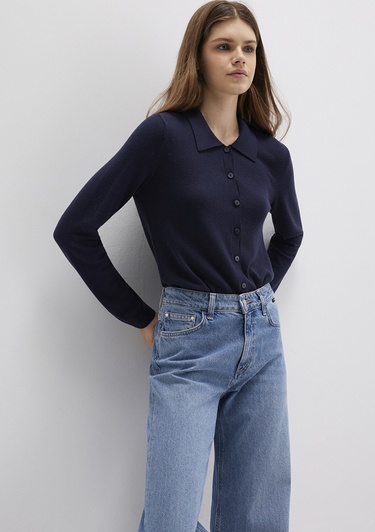  Mavi Lacivert Hırka Slim Fit / Dar Kesim 1710700-89101