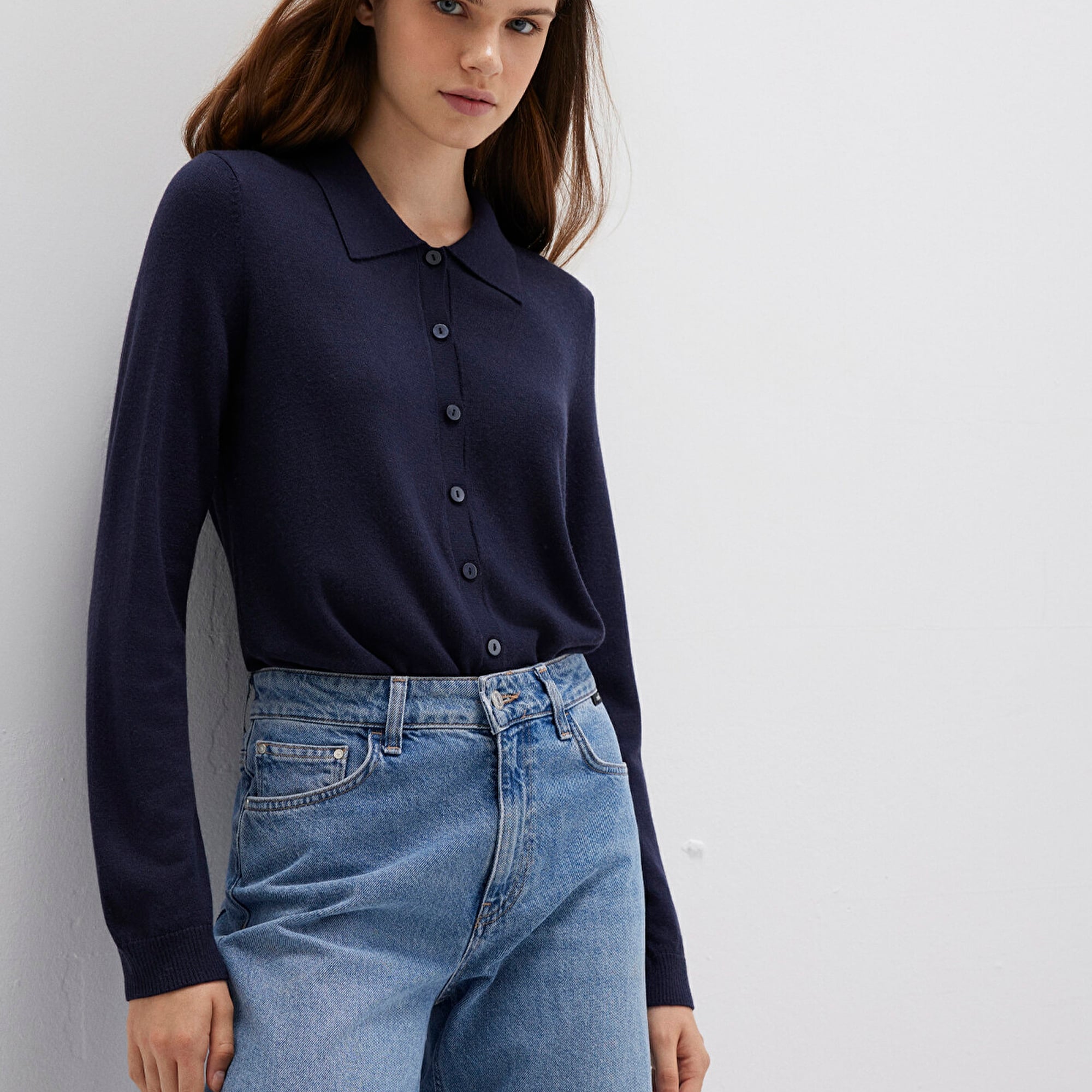 Mavi Lacivert Hırka Slim Fit / Dar Kesim 1710700-89101