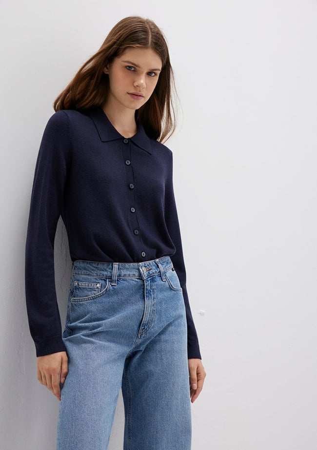  Mavi Lacivert Hırka Slim Fit / Dar Kesim 1710700-89101