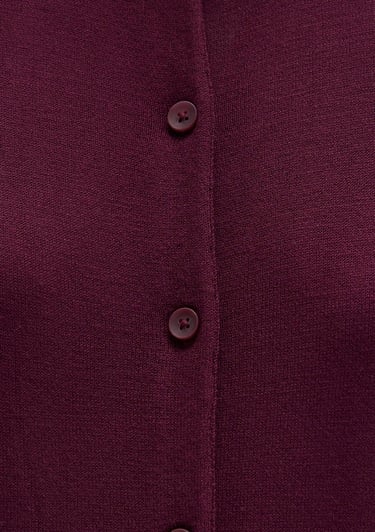  Mavi Düğmeli Bordo Hırka Slim Fit / Dar Kesim 1710713-87830