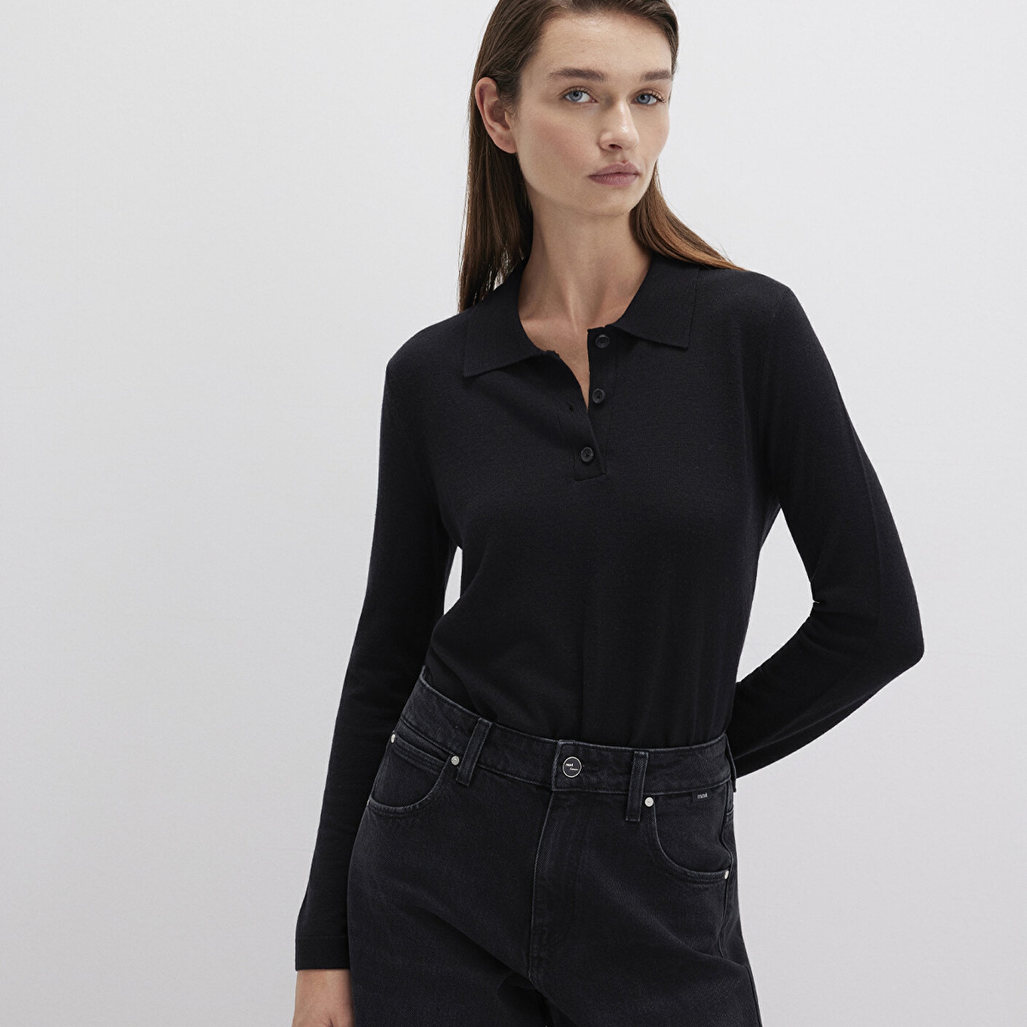 Mavi Siyah Triko Polo 1710712-900