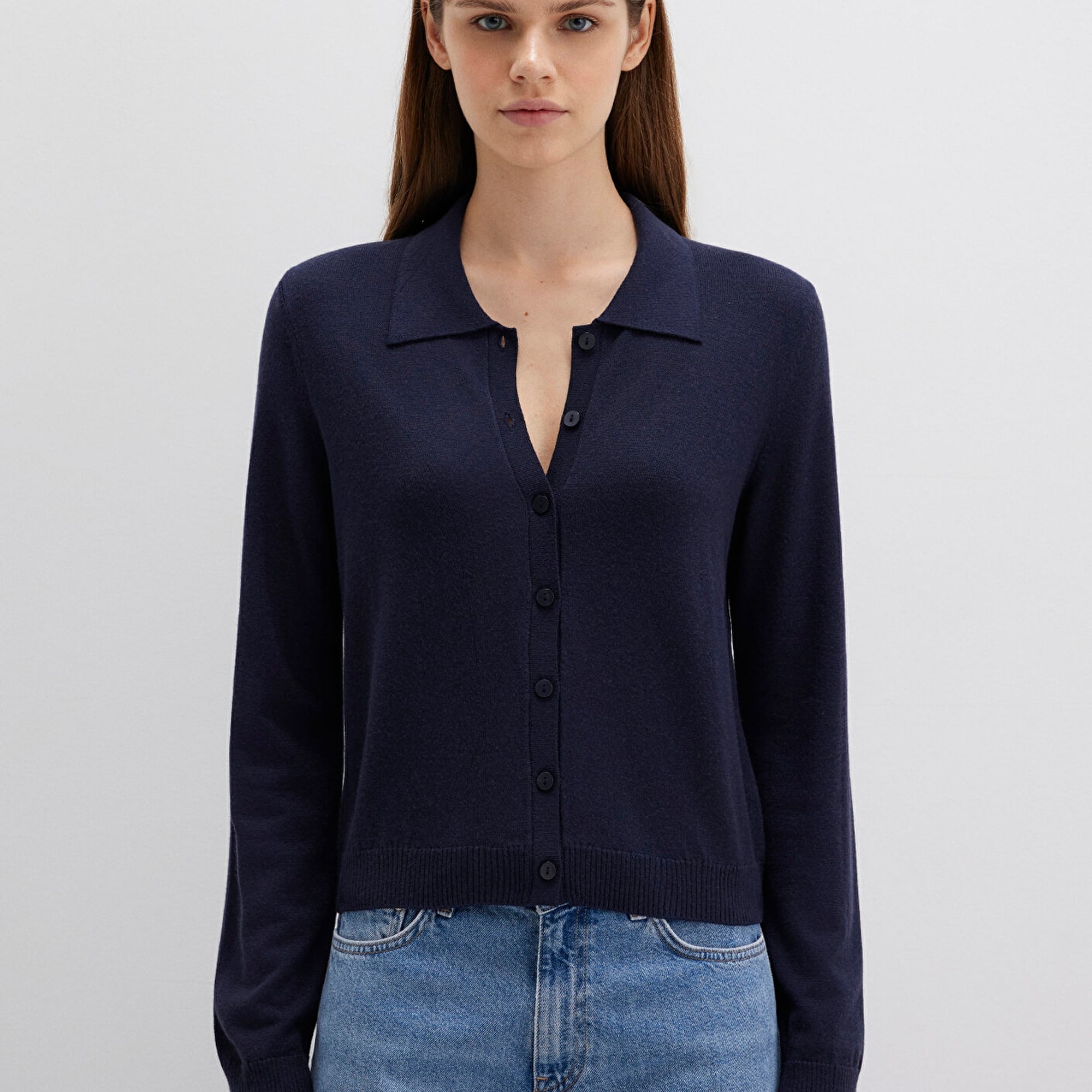 Mavi Lacivert Hırka Slim Fit / Dar Kesim 1710700-89101