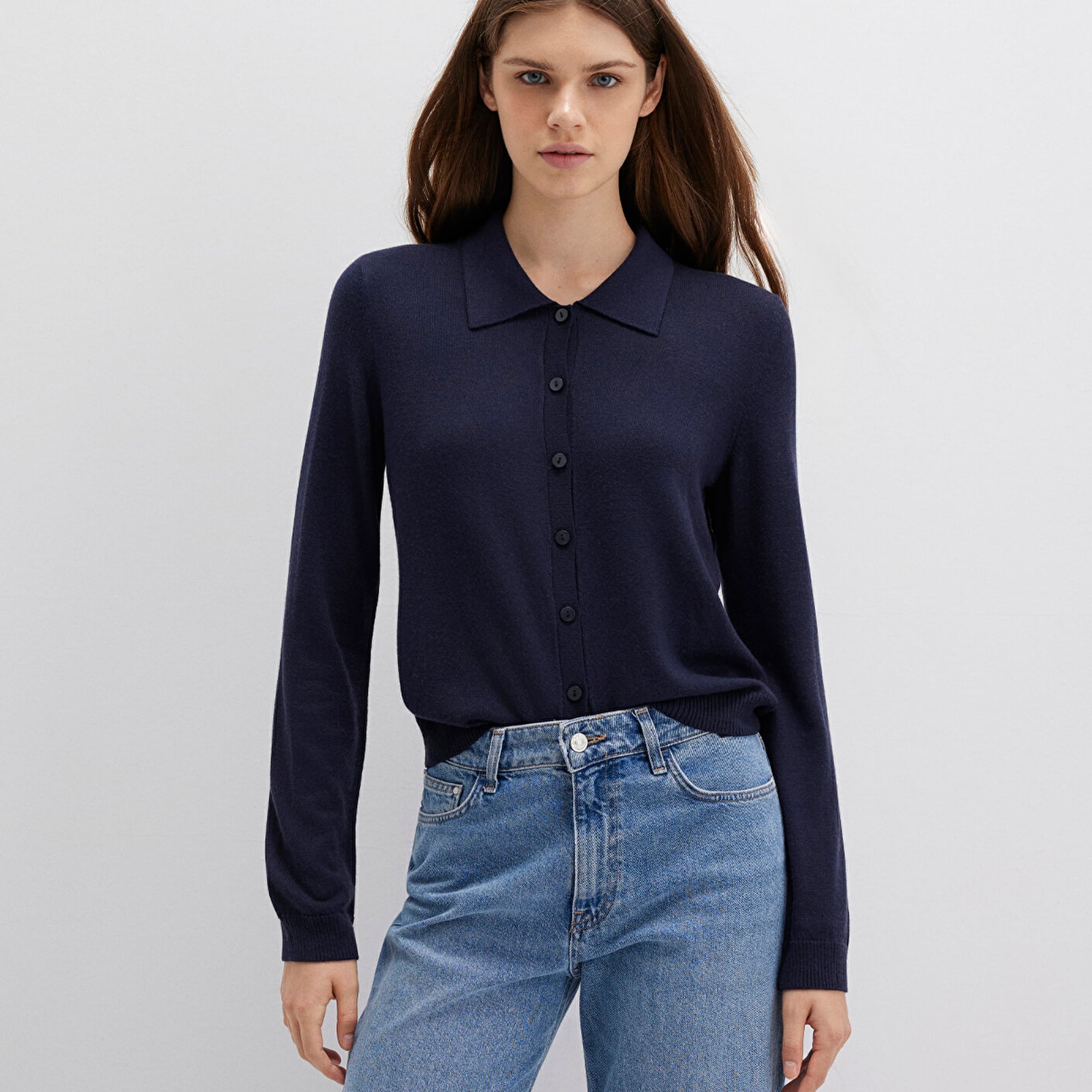 Mavi Lacivert Hırka Slim Fit / Dar Kesim 1710700-89101