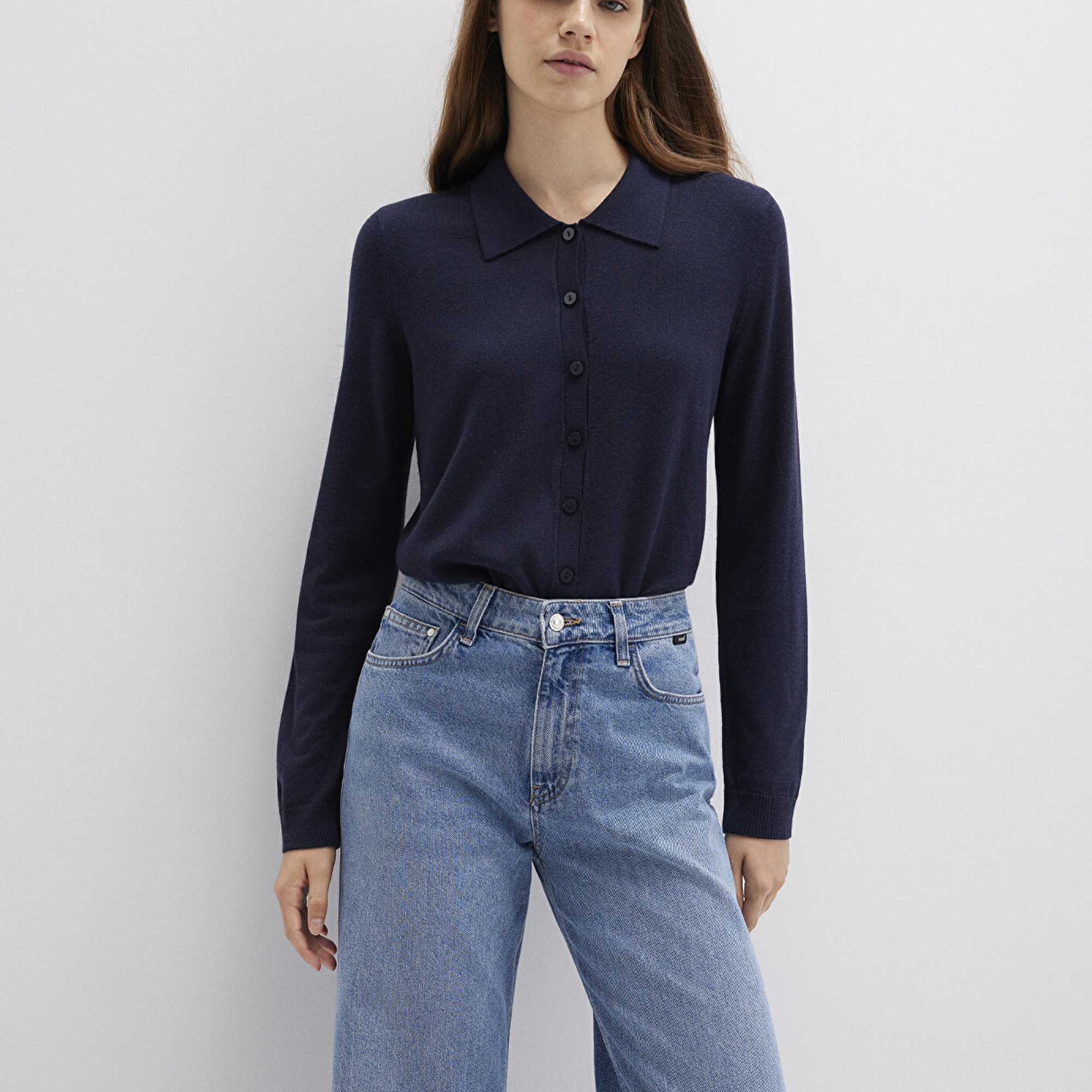 Mavi Lacivert Hırka Slim Fit / Dar Kesim 1710700-89101