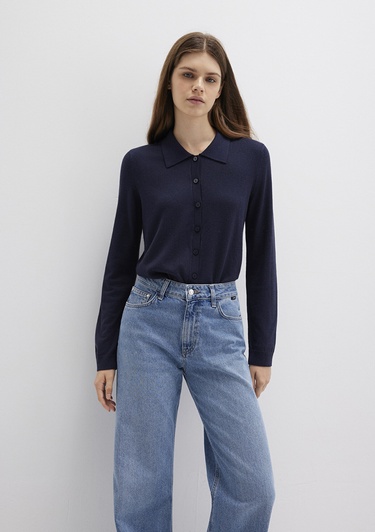  Mavi Lacivert Hırka Slim Fit / Dar Kesim 1710700-89101