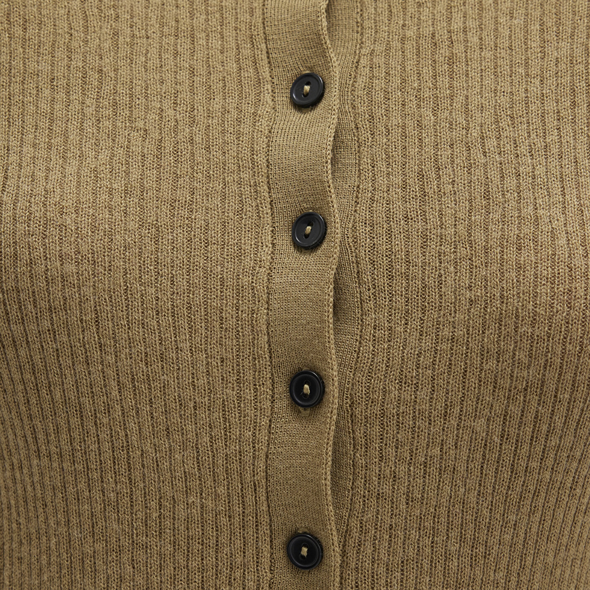 Mavi Düğme Detaylı Yeşil Kazak Fitted / Vücuda Oturan Kesim 1710730-71567