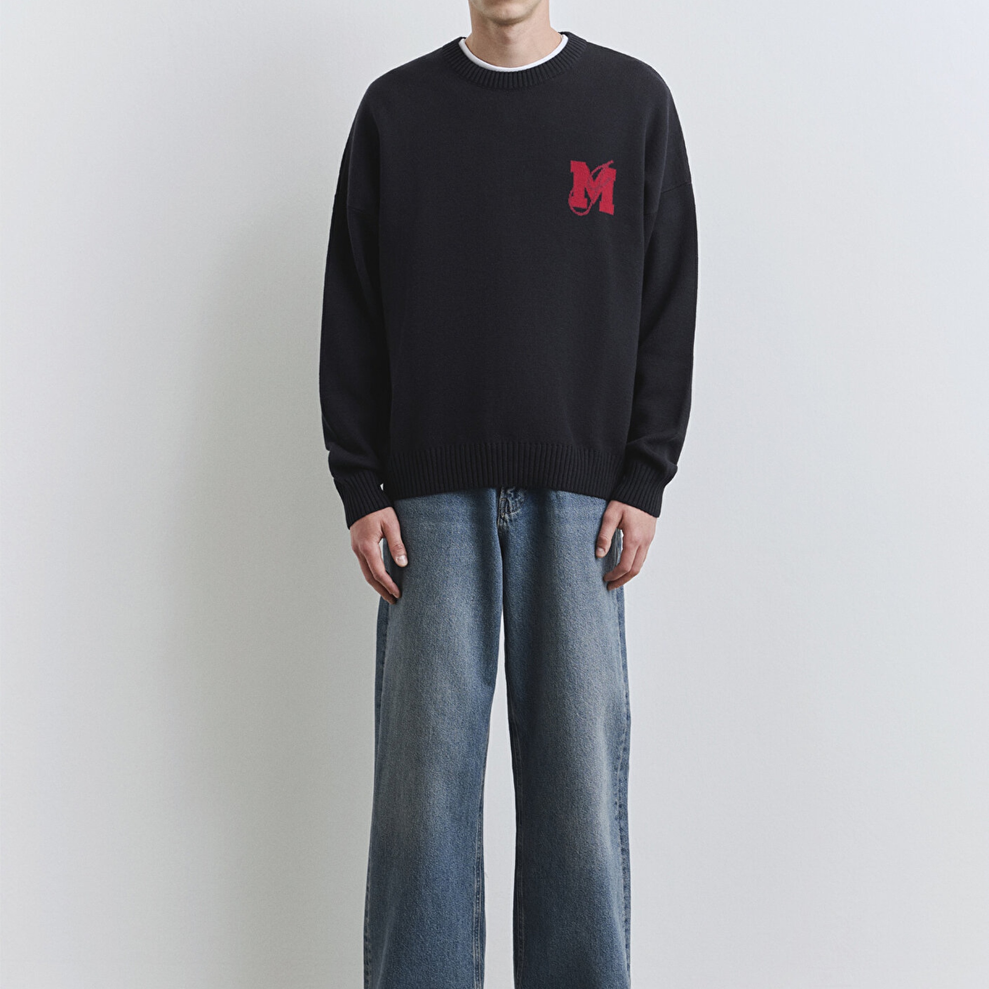 Mavi Lacivert Kazak Loose Fit / Bol Rahat Kesim 0710314-89353