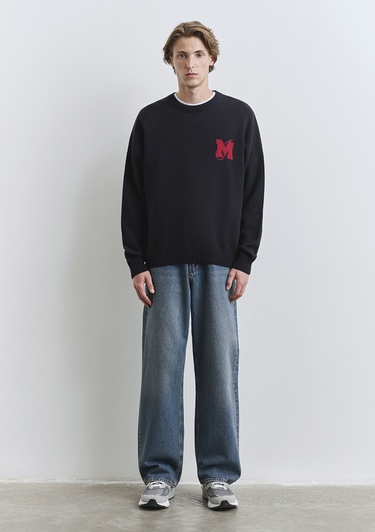  Mavi Lacivert Kazak Loose Fit / Bol Rahat Kesim 0710314-89353