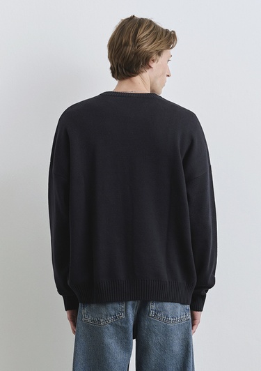  Mavi Lacivert Kazak Loose Fit / Bol Rahat Kesim 0710314-89353