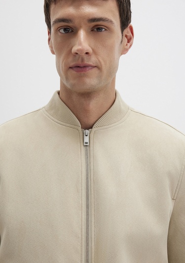  Mavi Kahverengi Suni Deri Ceket Regular Fit / Normal Kesim 0110639-70186