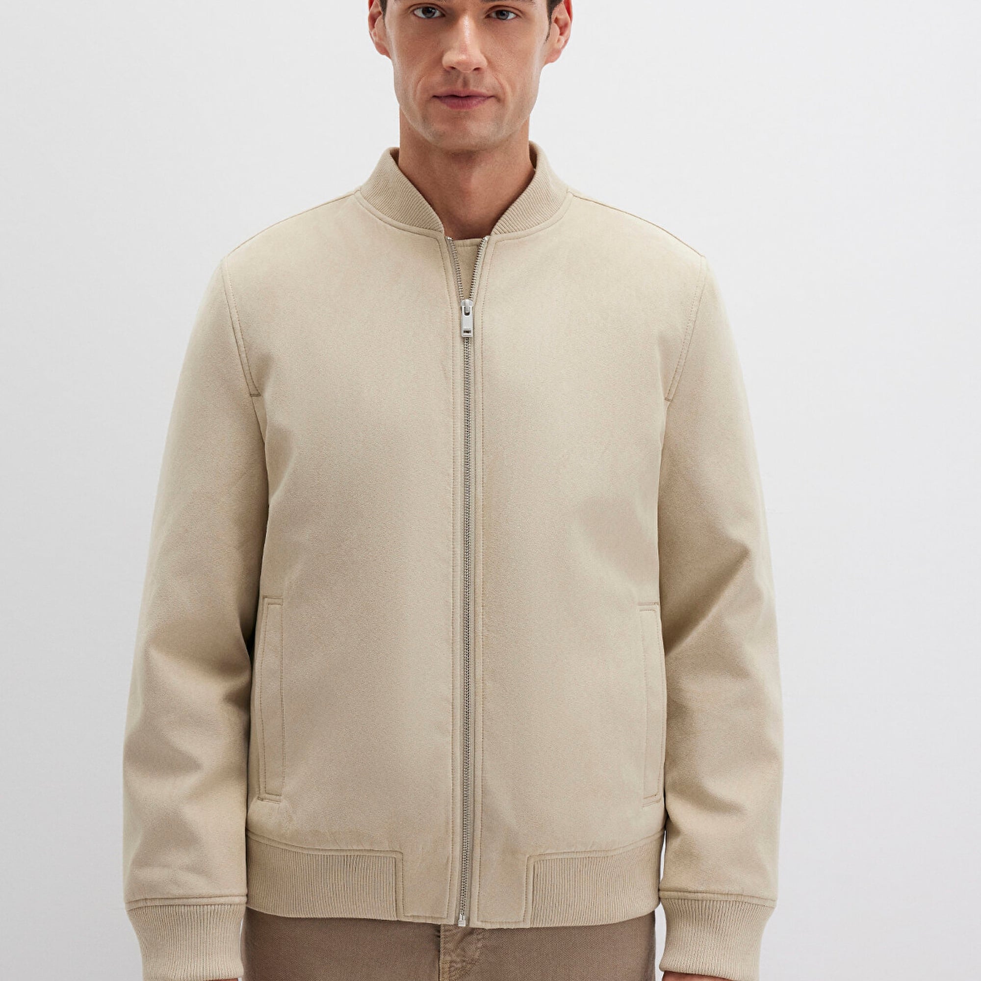 Mavi Kahverengi Suni Deri Ceket Regular Fit / Normal Kesim 0110639-70186