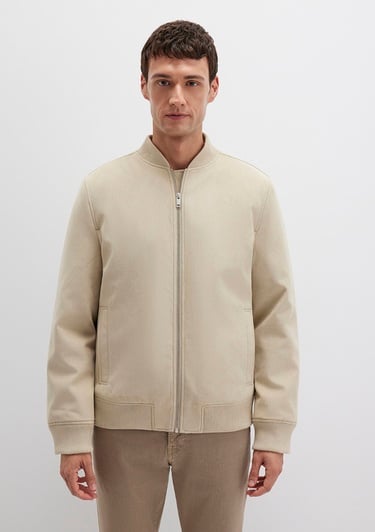  Mavi Kahverengi Suni Deri Ceket Regular Fit / Normal Kesim 0110639-70186