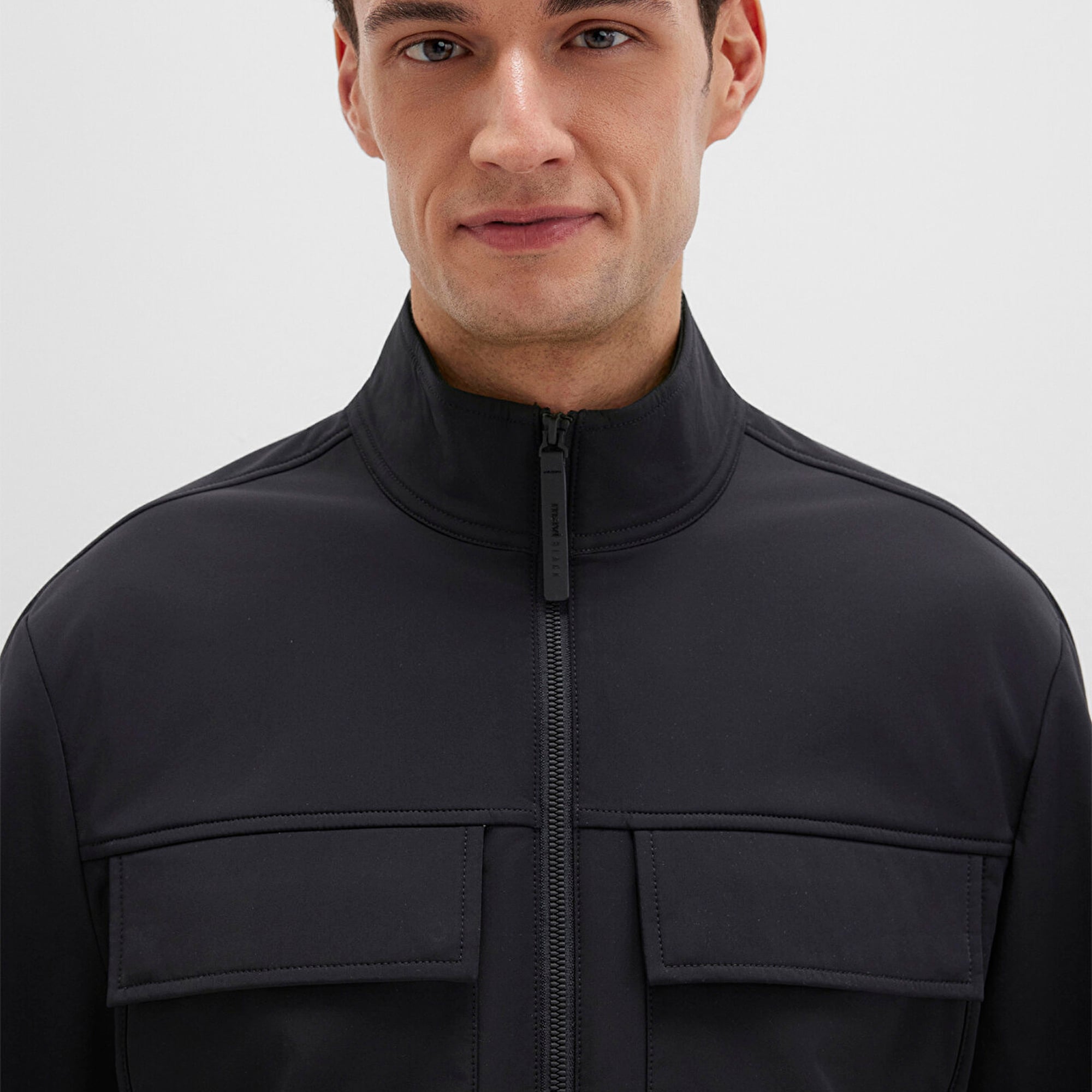 Mavi Cep Detaylı Siyah Ceket Regular Fit / Normal Kesim 0110646-71379