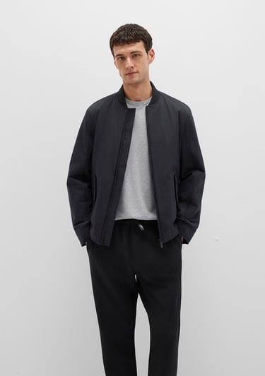  Mavi Siyah Bomber Ceket 0110616-71379