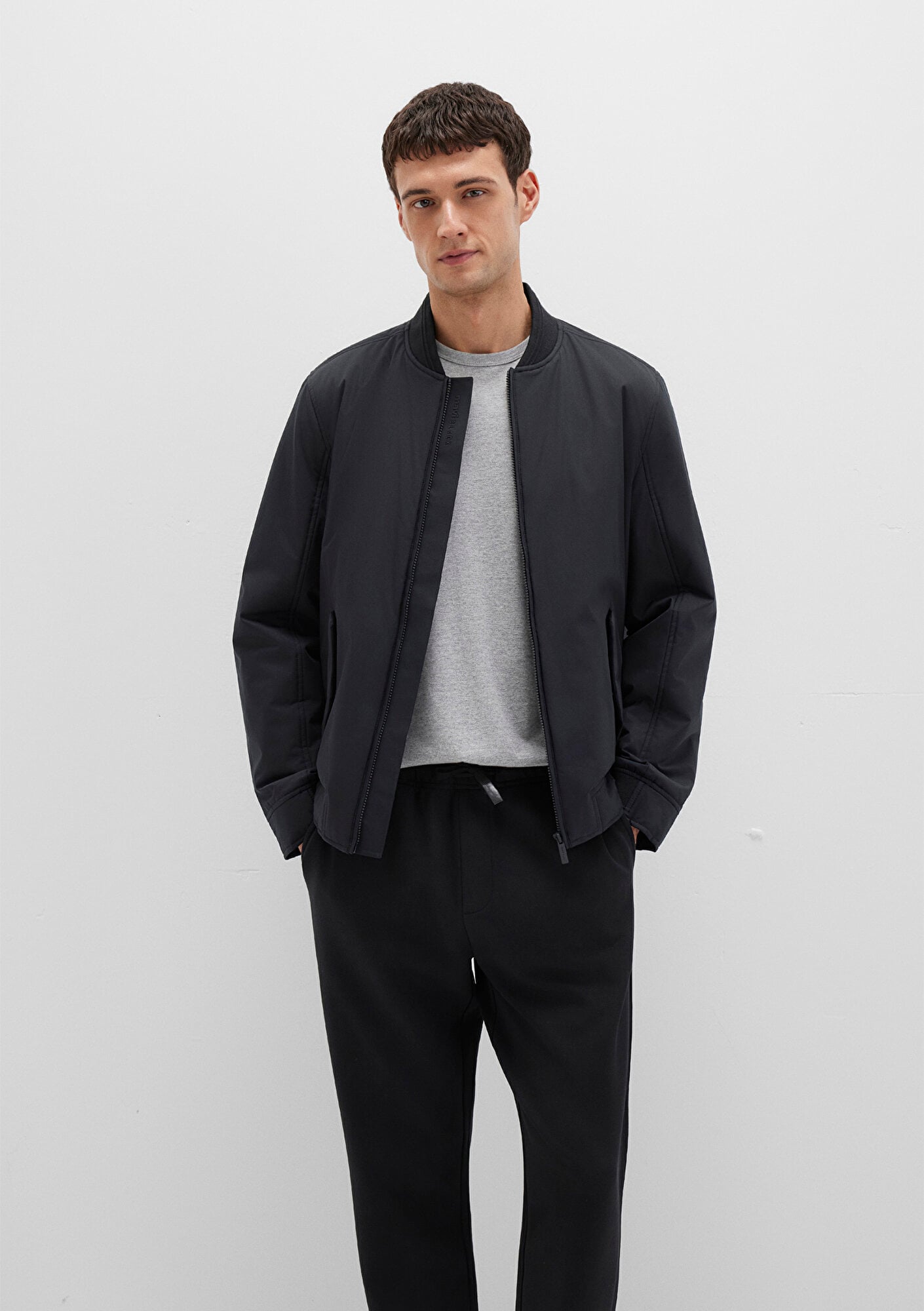  Mavi Siyah Bomber Ceket 0110616-71379