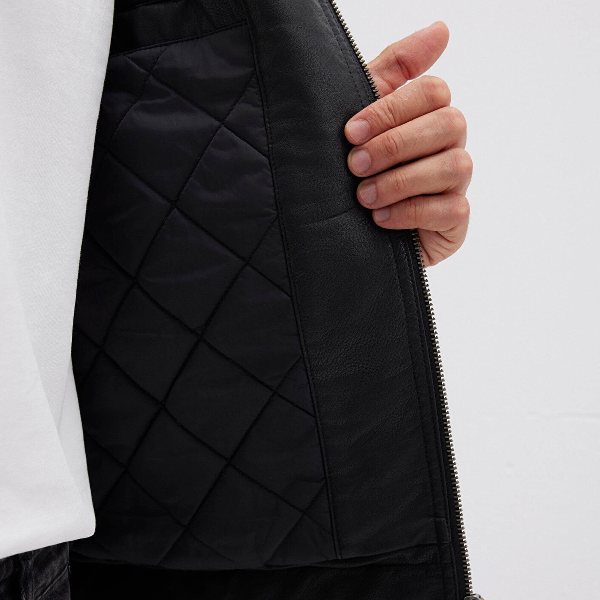 Mavi Siyah Suni Deri Ceket Slim Fit / Dar Kesim 0110548-71379