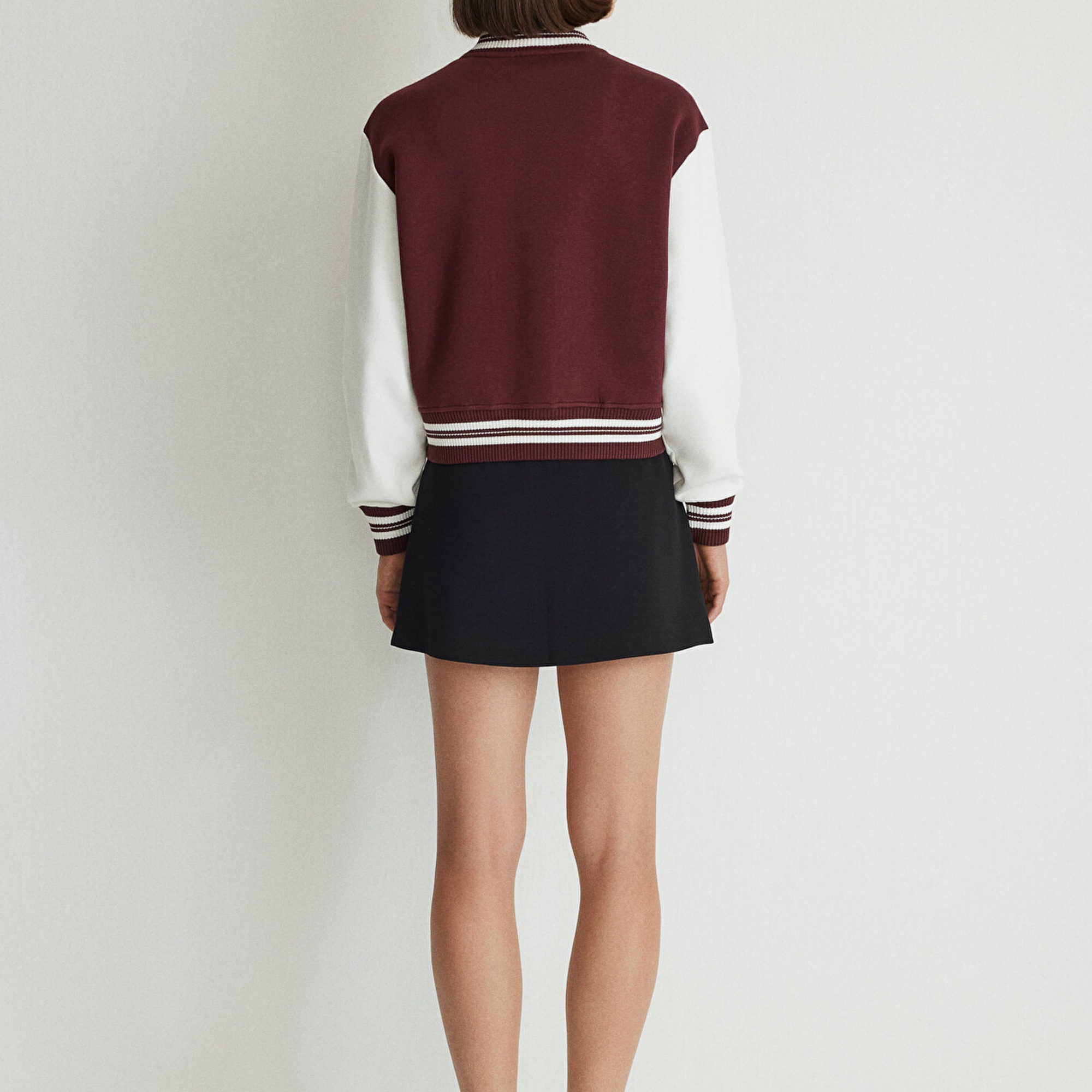 Mavi M Logo Patchli Bordo Bomber Ceket 1110636-70434