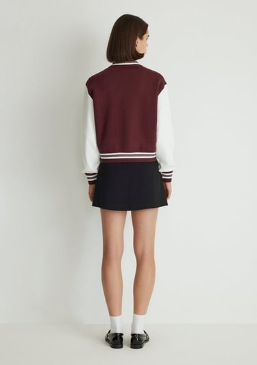  Mavi M Logo Patchli Bordo Bomber Ceket 1110636-70434