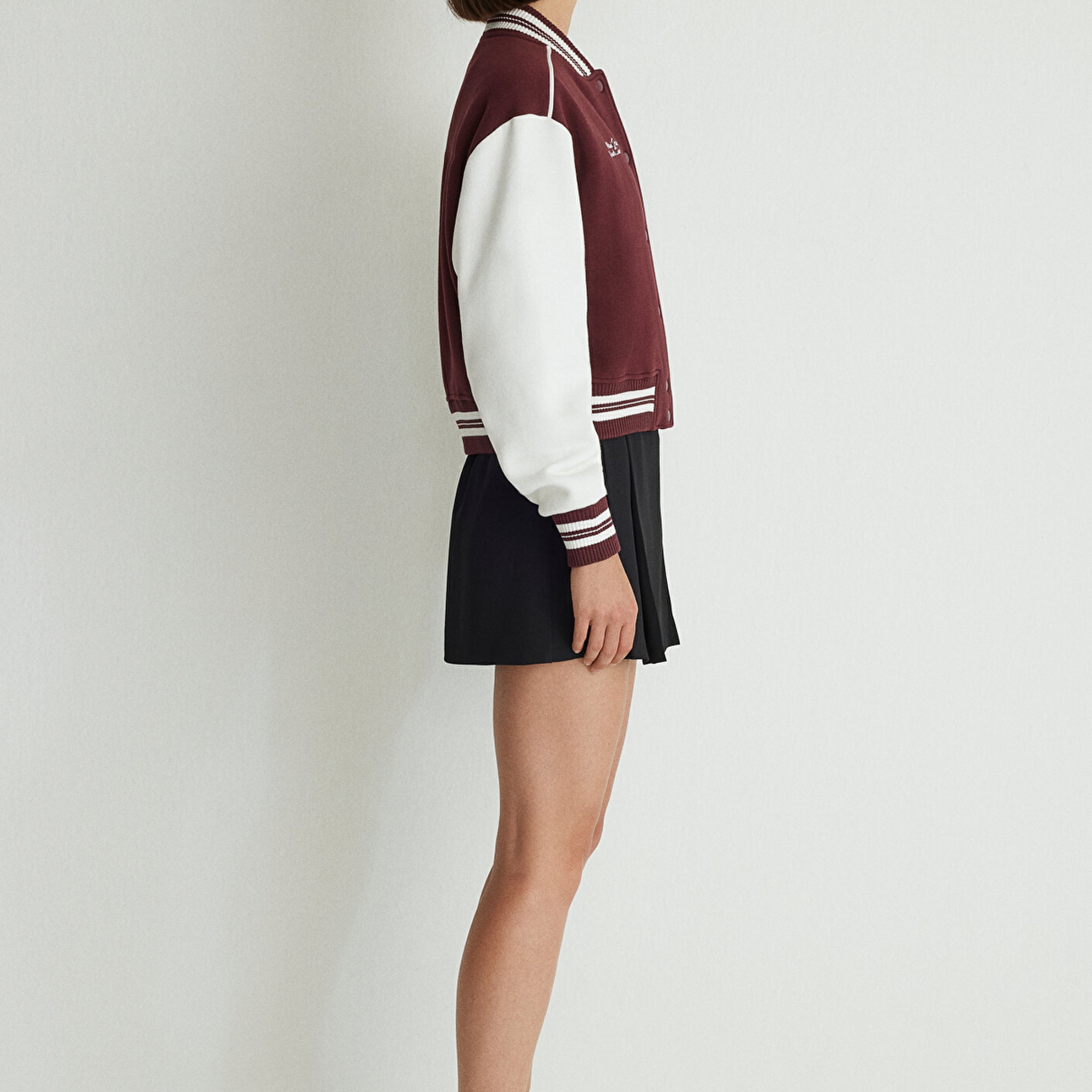 Mavi M Logo Patchli Bordo Bomber Ceket 1110636-70434