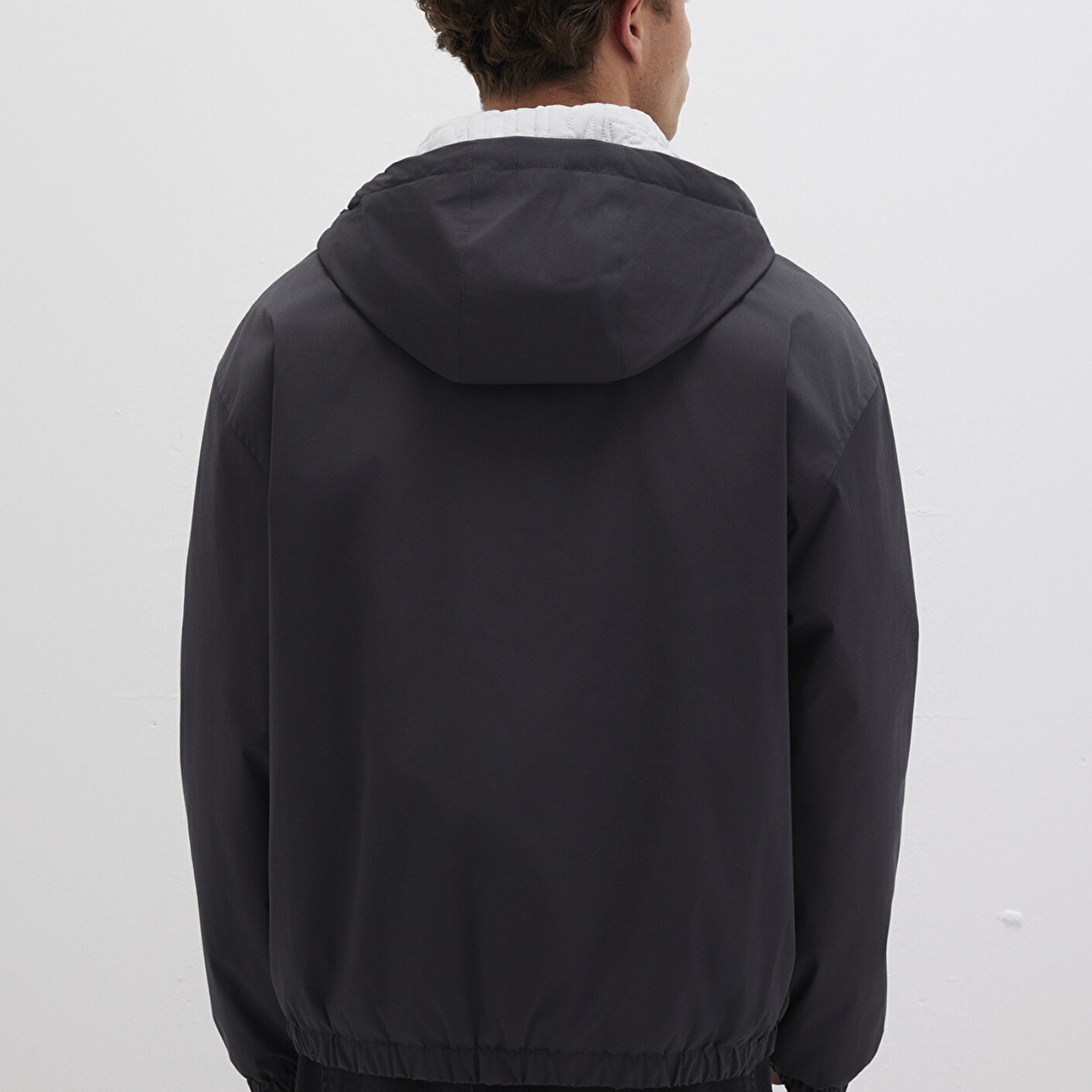 Mavi Kapüşonlu Antrasit Ceket Regular Fit / Normal Kesim 0110333-70087