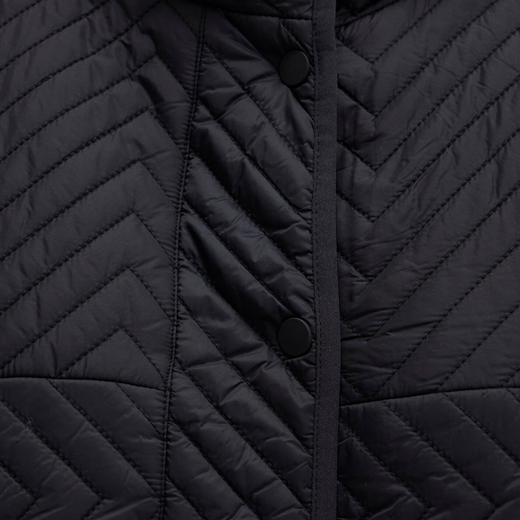 Mavi Kapüşonlu Kapitone Siyah Ceket Loose Fit / Bol Rahat Kesim 1110460-900