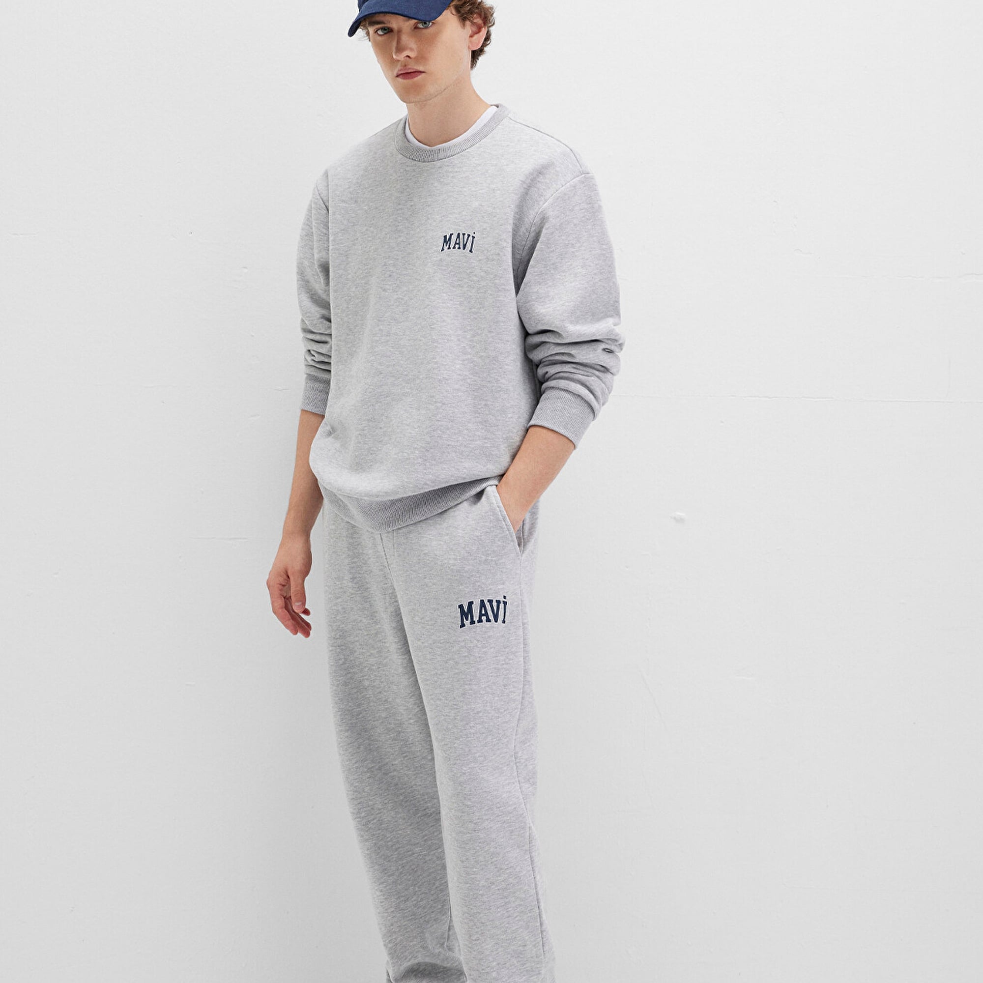 Mavi Mavi Logo Baskılı Gri Eşofman Altı 0010207-80018