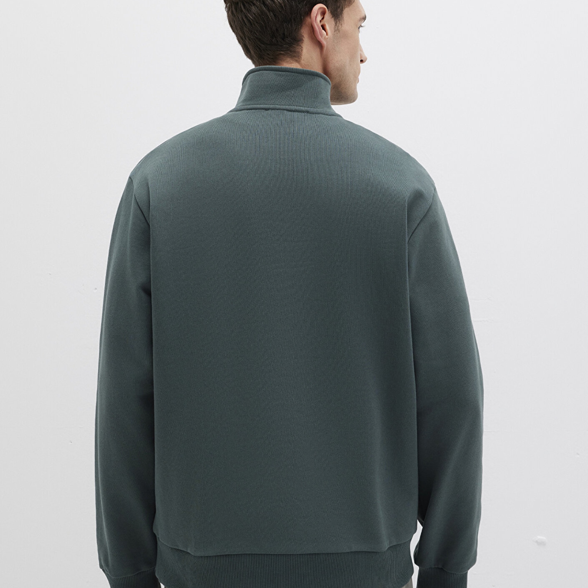 Mavi Yarı Fermuarlı Yeşil Basic Sweatshirt 0S10419-71598