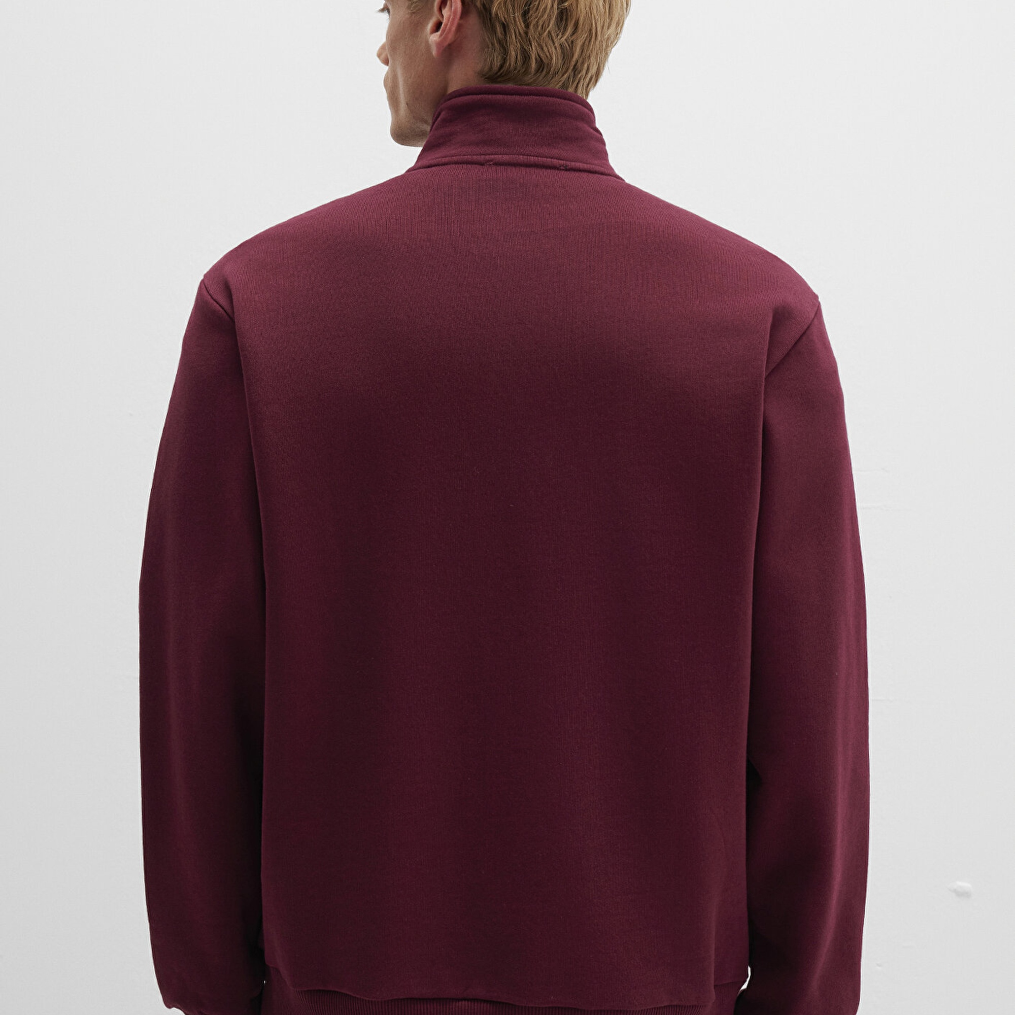 Mavi Yarı Fermuarlı Bordo Sweatshirt 0S10419-70394