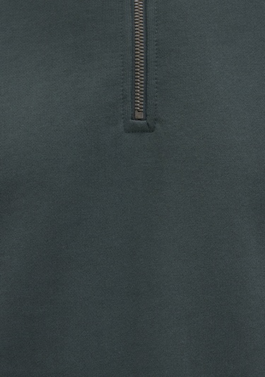  Mavi Yarı Fermuarlı Yeşil Basic Sweatshirt 0S10419-71598