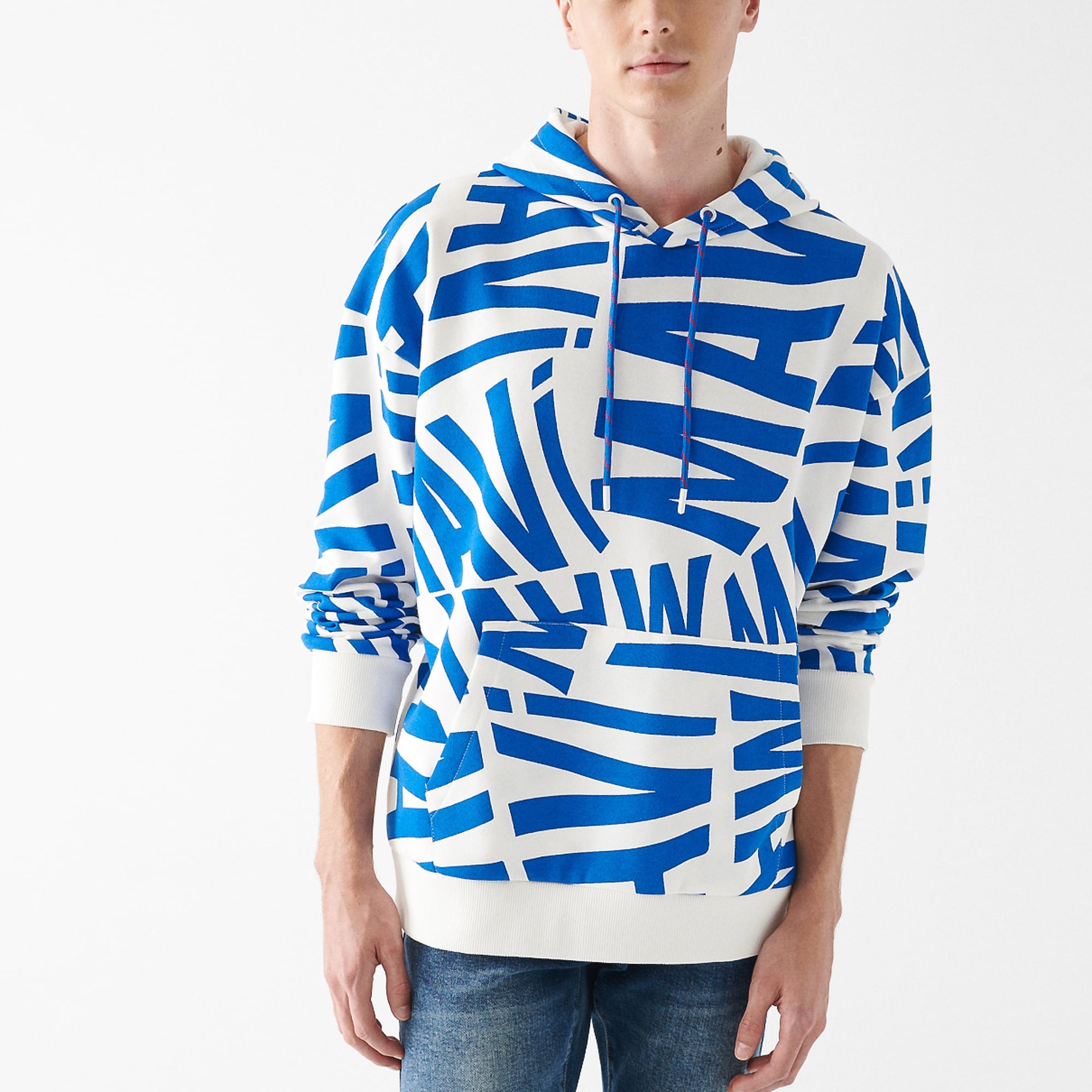 Mavi Mavi Baskılı Kapüşonlu Beyaz Sweatshirt 0610121-620