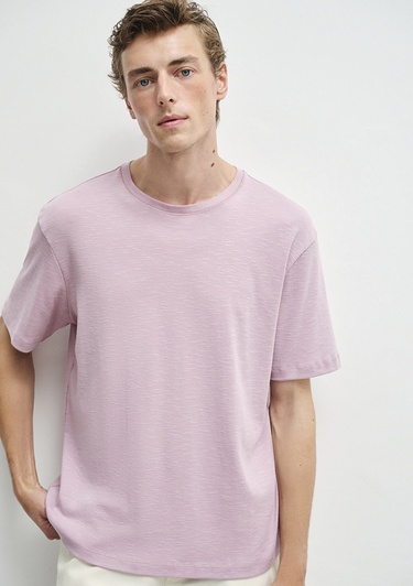  Mavi Pembe Basic Tişört Regular Fit / Normal Kesim 0612944-71068