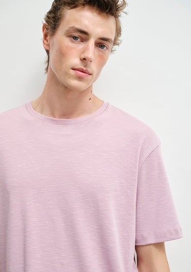  Mavi Pembe Basic Tişört Regular Fit / Normal Kesim 0612944-71068