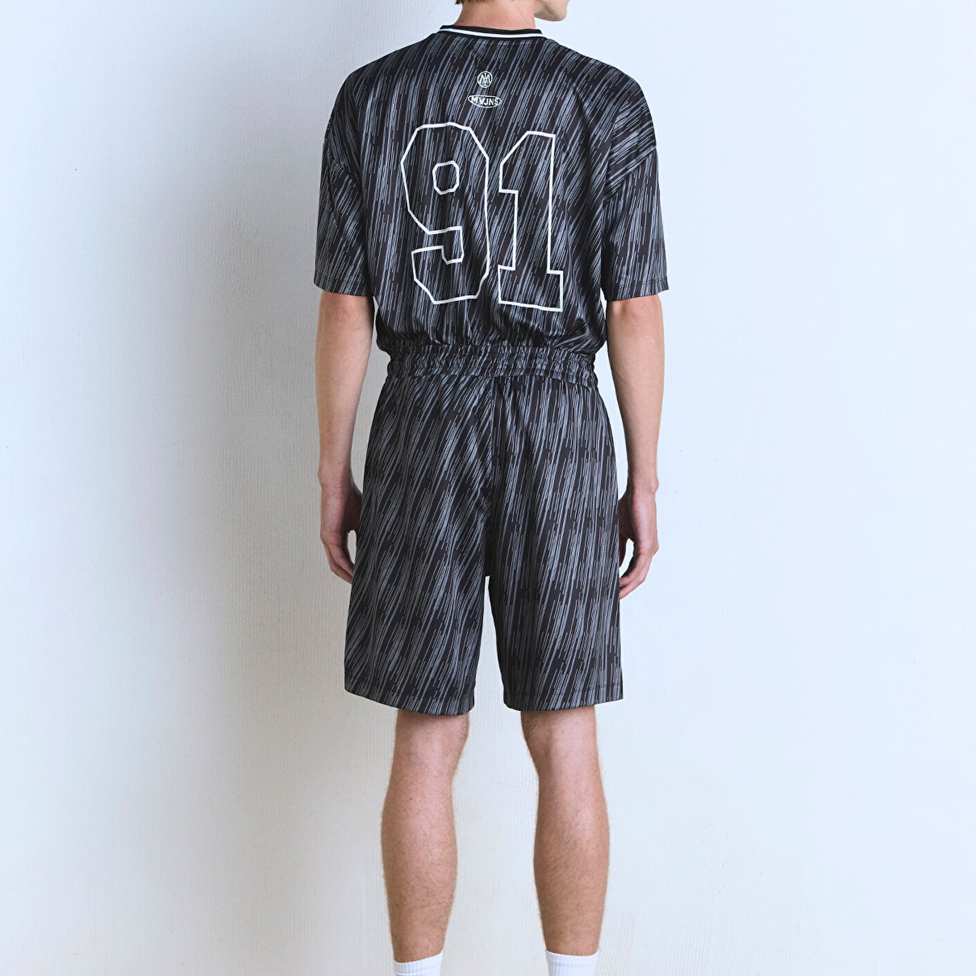 Mavi 91 Baskılı Siyah Şort 0410289-90556