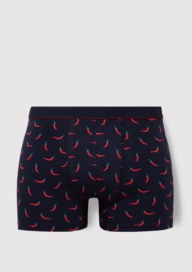  Mavi 3lü Baskılı Boxer 0911988-900