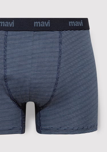  Mavi Çizgili Lacivert Boxer 0910434-34340