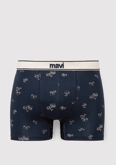  Mavi Zebra Baskılı Lacivert Boxer 0911981-26828