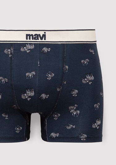  Mavi Zebra Baskılı Lacivert Boxer 0911981-26828